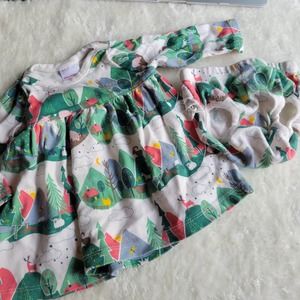 HANNA ANDERSSON Mountain Farm Play Dress & Bloomer